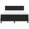 vidaXL Boxspringbett mit Matratze Schwarz 160 x 200 cm Samt