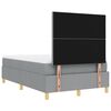 vidaXL Boxspringbett mit Matratze Hellgrau 120 x 190 cm Stoff