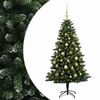 vidaXL K&uuml;nstlicher Weihnachtsbaum mit Kugel 120 cm 150 LEDs