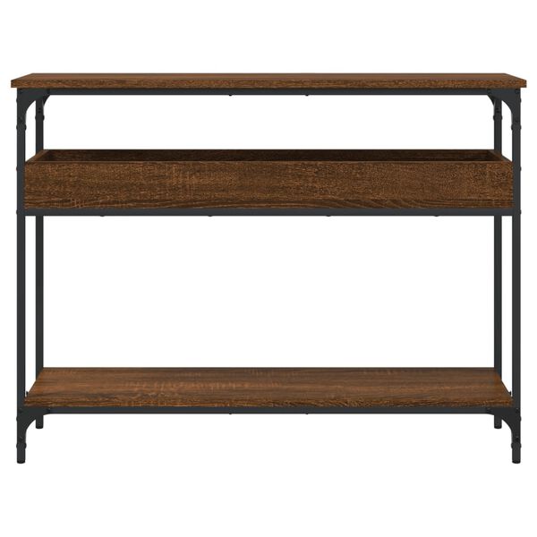 vidaXL Konsolentisch mit Ablage Braun Eichen-Optik 100x29x75cm