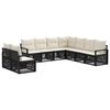 vidaXL Gartensofa-set 9 stk. Schwarz Poly-Rattan
