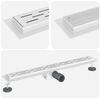vidaXL Duschabfluss mit Liniendesign Silber 70 cm Edelstahl 304