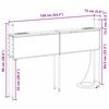 vidaXL Kopfteil mit Stauraum mit Ladestation R&auml;uchereiche 135 cm