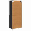 vidaXL Highboard 2 pcs Schwarz Eichen-Optik Holzwerkstoff