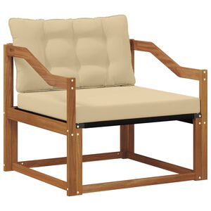 vidaXL Outdoor-Sofagarnitur Massives Akazienholz und Textilene Natur