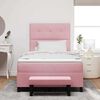 vidaXL Boxspringbett mit Matratze mit Kopfteil Rosa 120 x 190 cm Samt