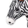 vidaXL Pl&uuml;schtier Zebra Stehend Pl&uuml;sch Schwarz und Wei&szlig; XXL