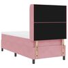 vidaXL Boxspringbett mit Matratze mit Kopfteil Rosa 90 x 200 cm Samt