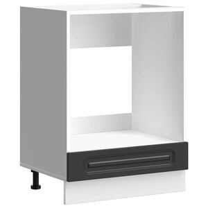 vidaXL Herdumbauschrank Kalmar Schwarz Holzwerkstoff