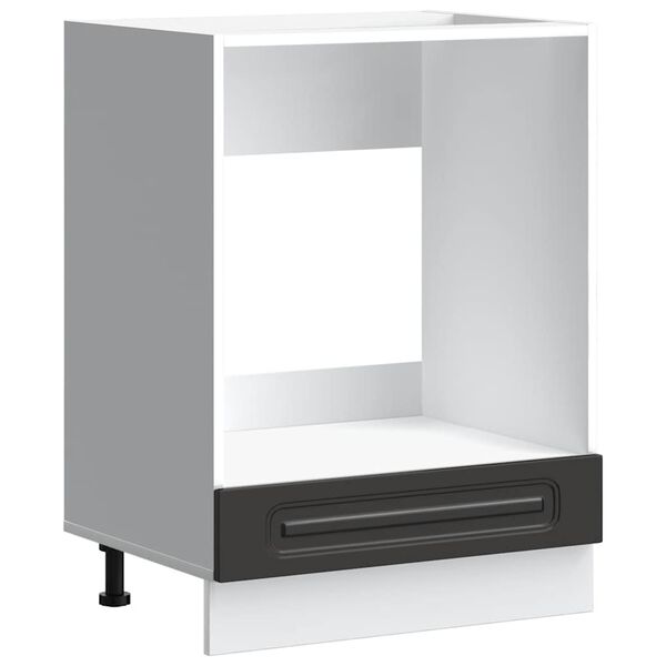 vidaXL Herdumbauschrank Kalmar Schwarz Holzwerkstoff