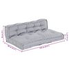 vidaXL Pallet Sofa Kissen 2 pcs Grau 120 x 80 x 38 cm Stoff