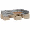 vidaXL Garten-Sofa-Set 9 stk. Beige Poly-Rattan