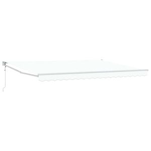 vidaXL Markise Wei&szlig; 450 x 300 x 165 cm Polyester und Metall