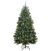 vidaXL K&uuml;nstlicher Weihnachtsbaum Gr&uuml;n 210 cm PVC und Metall