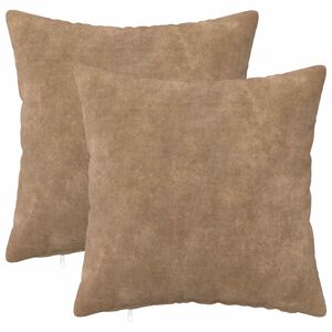 vidaXL Kissenbezug 2 pcs HEERLEN Taupe 30 x 30 cm Mikrofaser Fleece