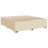 vidaXL Boxspringbett mit Matratze Creme 180x200 cm Stoff