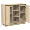 vidaXL LED-Sideboard Sonoma-Eiche 90 x 32 x 75 cm Holzwerkstoff