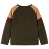 Kinder-Sweatshirt Dunkles Khaki und Kamelbraun 104