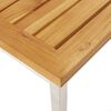 vidaXL Bartisch 120x60x105 cm Massivholz Teak und Edelstahl
