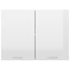 vidaXL H&auml;ngeschrank Lyon Hochglanz-Wei&szlig; 80x31x60 cm Holzwerkstoff