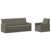 vidaXL Sofa-Set 2 pcs Hellgrau Cordstoff
