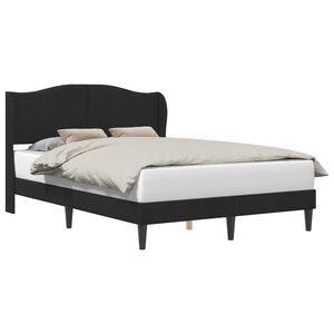 vidaXL Bettrahmen mit Kopfteil Schwarz 160 x 200 cm Samt