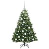 vidaXL K&uuml;nstlicher Weihnachtsbaum mit 150 LEDs Gr&uuml;n 120 cm PE und PVC