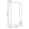 vidaXL Brennholzregal 80x28x154 cm Edelstahl