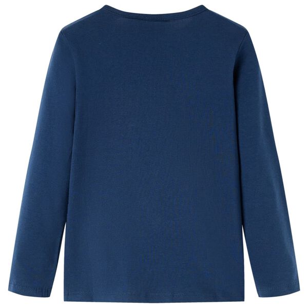 Kinder-Langarmshirt Marineblau 128