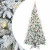 vidaXL K&uuml;nstlicher klappbarer Weihnachtsbaum Wei&szlig; 210 cm PE und PVC