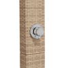 vidaXL Gartendusche Beige 50x55x224 cm Poly Rattan und Akazienholz