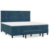 vidaXL Boxspringbett mit Matratze Dunkelblau 200x200 cm Samt
