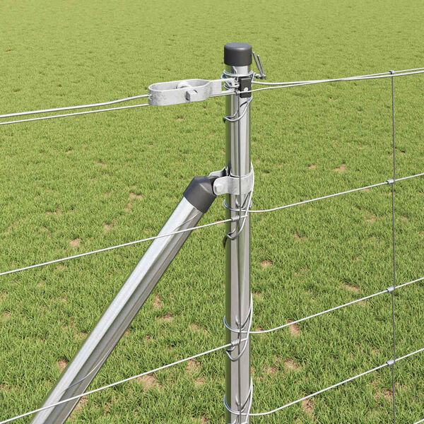 vidaXL Zaunpfosten Galvanisiert 50 x 1,2 m Stahl