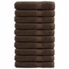 vidaXL Premium Saunat&uuml;cher SOLUND 10 Stk. Braun 80x200 cm 600 g/m&sup2;