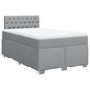 vidaXL Boxspringbett mit Matratze Hellgrau 120x200 cm Stoff