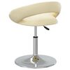 vidaXL Esszimmerstuhl Drehbar Creme Kunstleder
