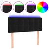 vidaXL LED Kopfteil Schwarz 80x5x78/88 cm Samt