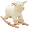 vidaXL Schaukeltier Schaf Pl&uuml;sch 78x34x58 cm Wei&szlig;