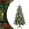 vidaXL Künstlicher klappbarer Weihnachtsbaum Grün 120 cm PE und PVC