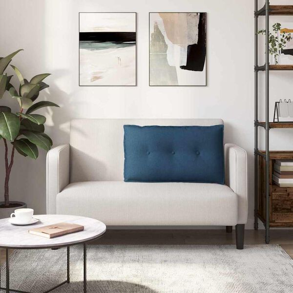 vidaXL R&uuml;ckenkissen Blau 80 x 19 x 50 cm Stoff