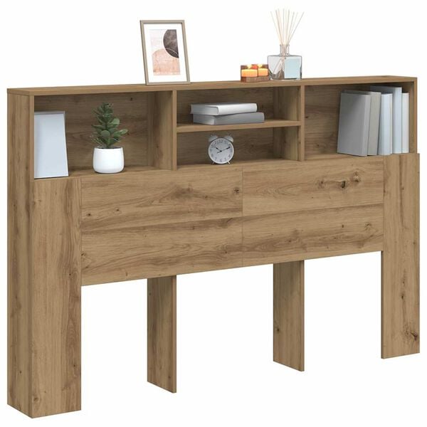 vidaXL Kopfteil mit Stauraum Artisan-Eiche 160x19x103,5 cm