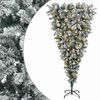 vidaXL Umgedrehter k&uuml;nstlicher Weihnachtsbaum mit Scharnieren 150 cm