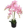 vidaXL K&uuml;nstliche Orchidee mit Topf 75 cm Rosa