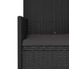 vidaXL 4-tlg. Garten-Lounge-Set mit Kissen Schwarz Poly Rattan