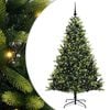 vidaXL K&uuml;nstlicher Klapp-Weihnachtsbaum mit 300 LEDs Gr&uuml;n 180 cm