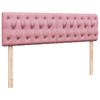 vidaXL Ottoman-Bett mit Matratze & LEDs Rosa 140x190 cm Samt