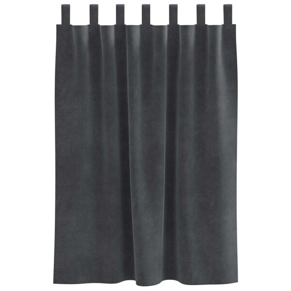 vidaXL Verdunkelungsvorhänge 2 pcs Hellgrau 140 x 140 cm Samt