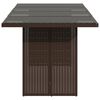 vidaXL Gartentisch mit Glasplatte Braun 190x80x74 cm Poly Rattan