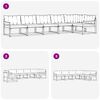 vidaXL Outdoor-Sofagarnitur mit Kissen 6 pcs Natur und Creme