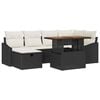 vidaXL Garten-Sofa-Set 7 stk. Schwarz Poly-Rattan